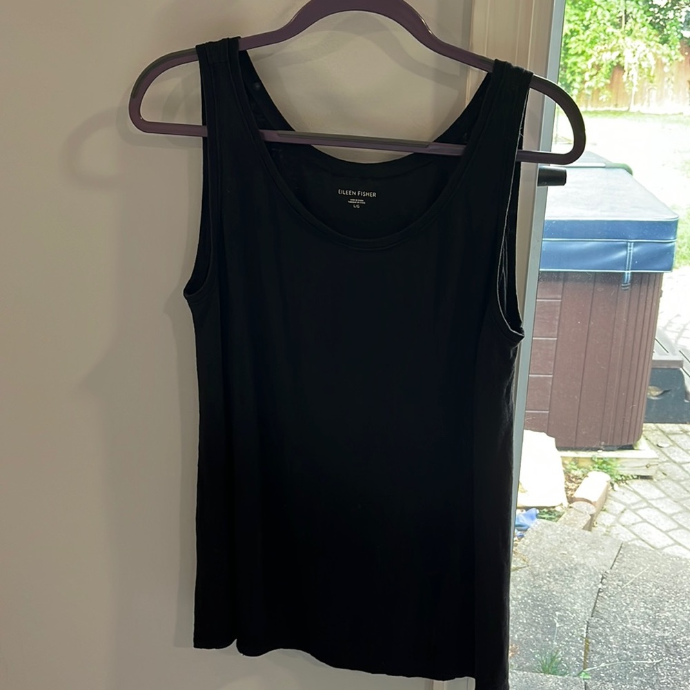 Eileen fisher sleeveless tank black size large